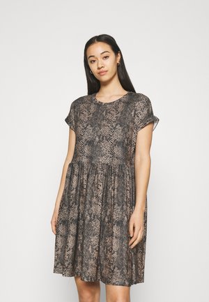 VMBRITTAPRINT O NECK SHORT DRESS - Sukienka letnia - black/laurel wreath