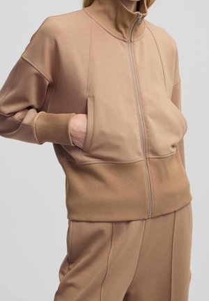 Zip-up sweatshirt - beige