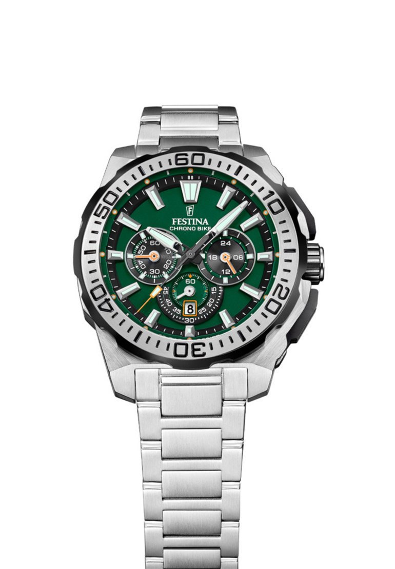 Festina Hodinky se stopkami green black/zelená