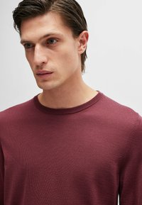 BOSS LENO-P - Strickpullover - dark red five
