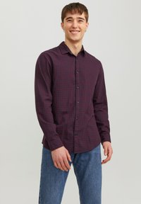 Jack & Jones JJEGINGHAM SHIRT - Ing - navy blazer/dark red