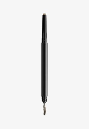 Black, retractable eyebrow pencil with a fine tip for precise application. Includes a spiral brush on the opposite end for blending.