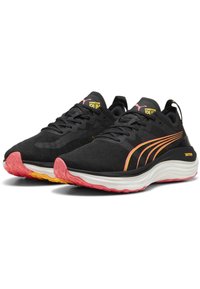 Puma FOREVER NITRO - Tekaški copati za cesto - black sunset glow sun stream