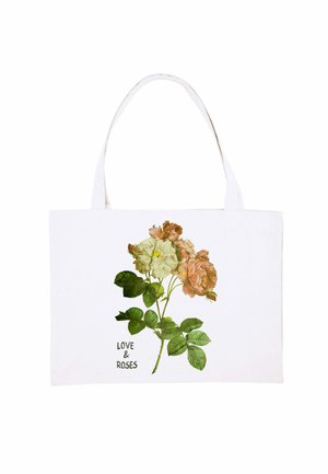 ROSE PRINT - Shopping bag - white
