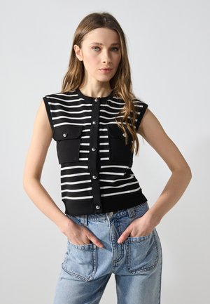 Vest - black/white