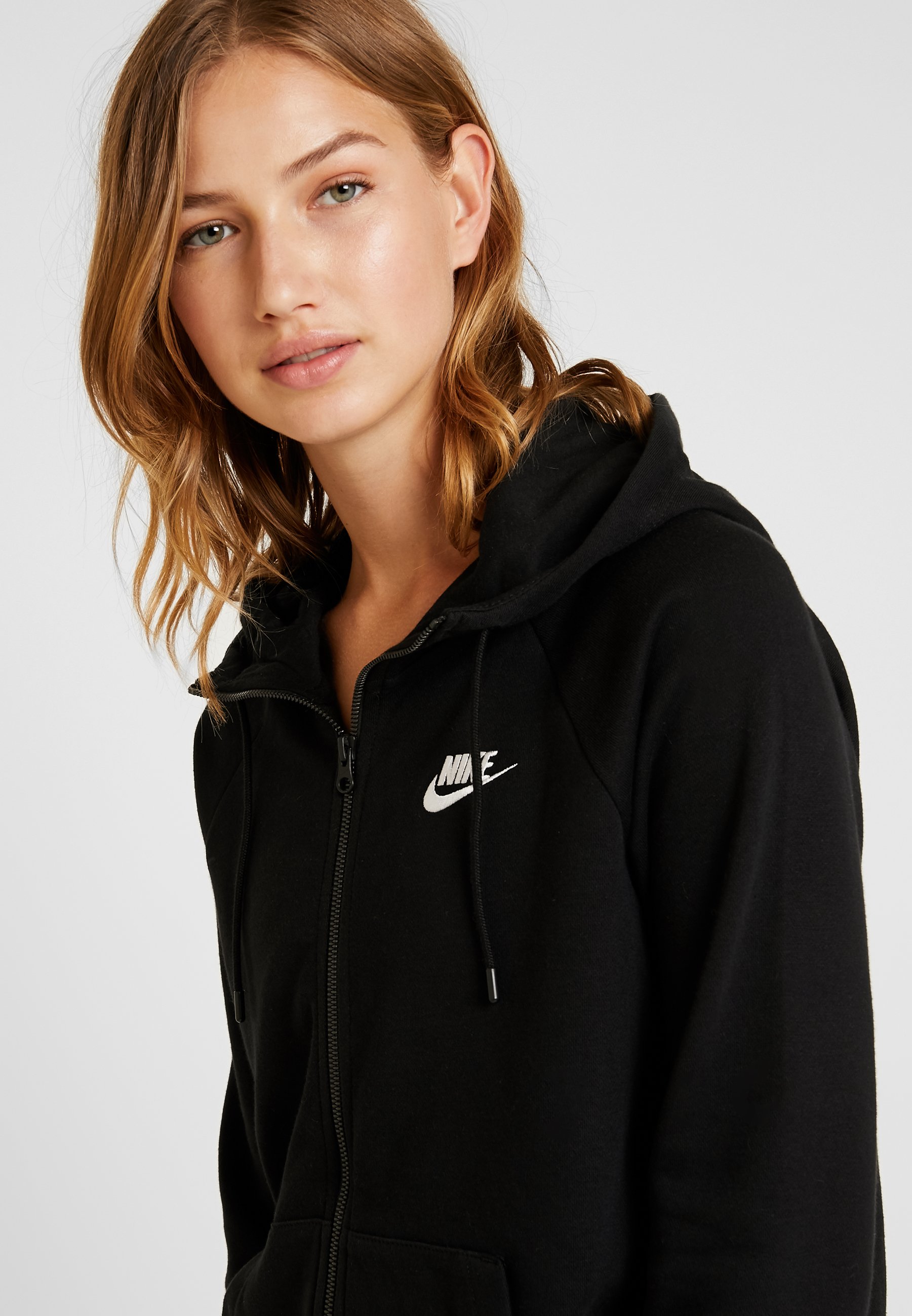 white nike zipper hoodie