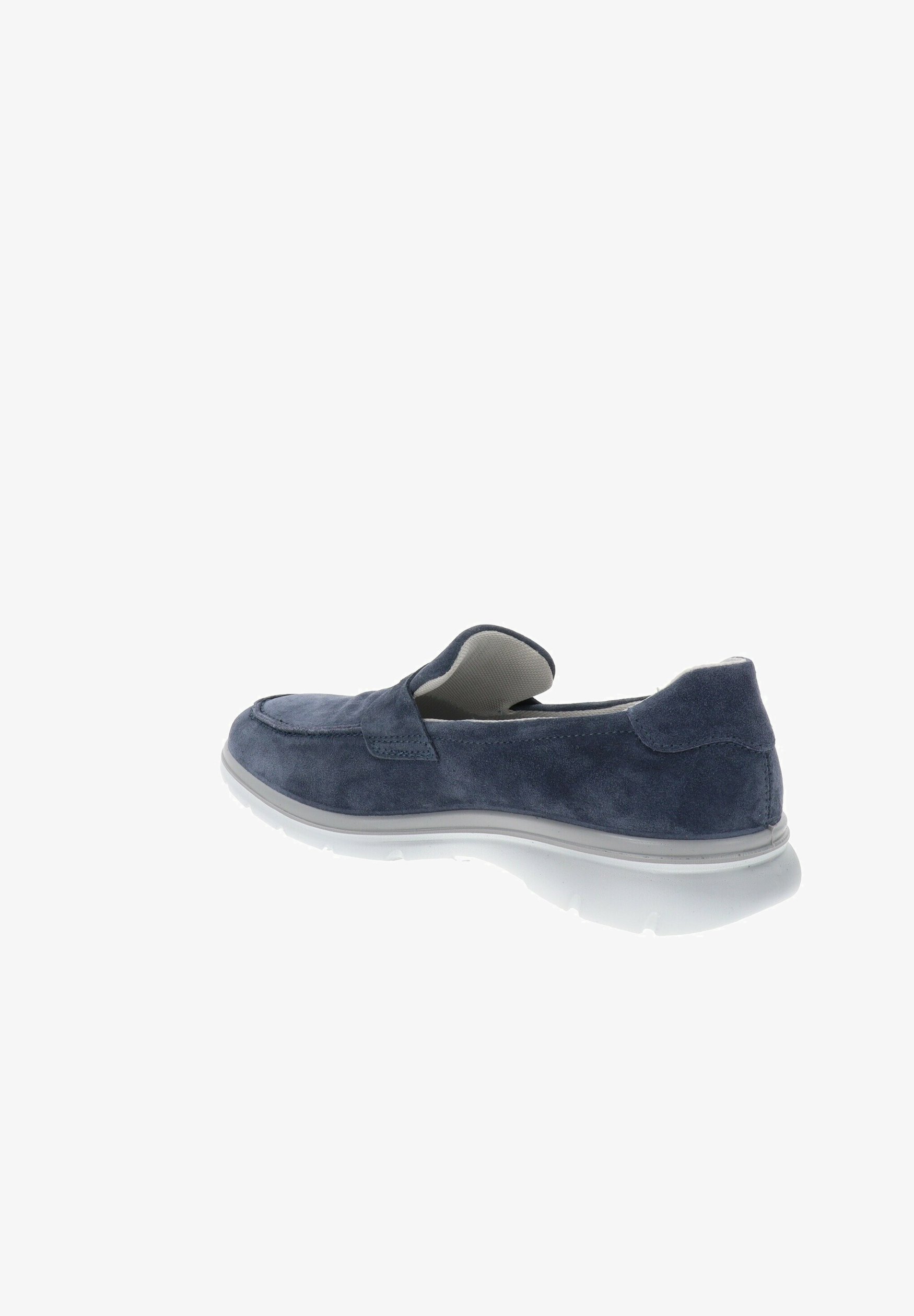 Valleverde 37205 | Scarpa Donna In Pelle Scamosciata Blu | Tacco Piatto | Larghezza Normale