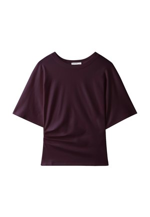 Stradivarius, SHORT KIMONO SLEEVE T-SHIRT - T-shirt imprimé - dark purple
