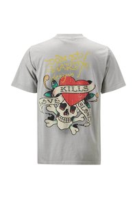 Ed Hardy LOVE KILLS SLANT - Camiseta estampada - grey