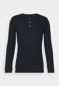 LONG SLEEVE HENLEY - Pizsama felső - black