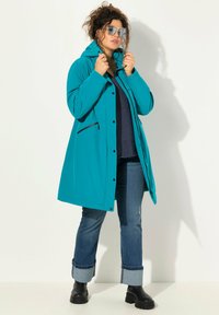Ulla Popken HYPRAR TRIPLE FUNCTION - Waterproof jacket - turquoise