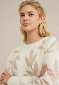 WE Fashion Stickad tröja - white