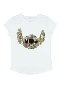 LILO & STITCH STITCH FLORAL - Triko s potiskem - white