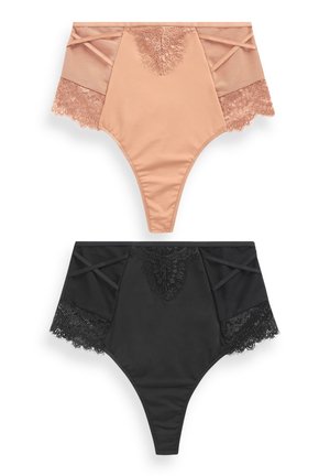 TUMMY CONTROL 2 PACK - Tanga - black nude