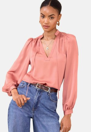 REGULAR FIT - PEASANT  - Blúzka - rose pink