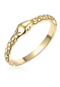 Aranygyűrű texturált sávval, amely apró kerek mintákkal díszített, és sima, íves fókuszpontja van, amely egy kígyó fejére hasonlít.