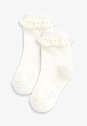 2 PACK RUFFLE ANKLE - Sokken - cream