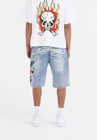 Ed Hardy TRUE TILL DEATH - Farkkushortsit - bleach