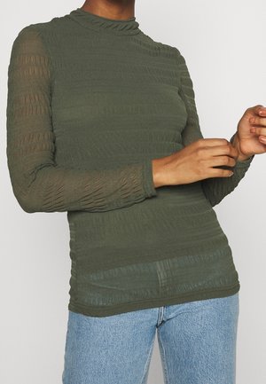 Langærmet T-shirt - khaki