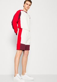 Lacoste ELEVATED COLORBLOCK  - Verryttelyhousut - flour/red-spleen