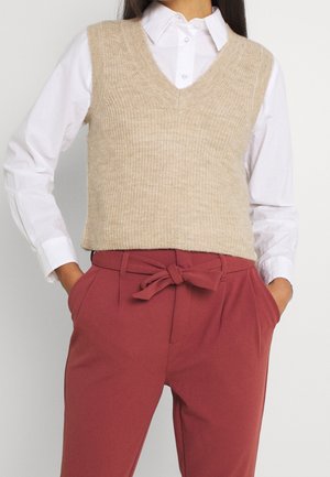 Strickpullover - mottled beige