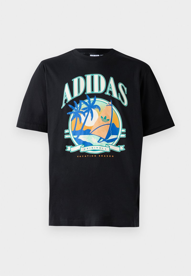 adidas Originals T-shirt print zwart adidas Originals T-shirt print zwart