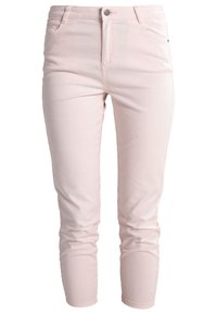 Jeans slim-fit rosa chiaro con design a cinque tasche, chiusura con zip e bottone. Realizzati in un morbido e resistente misto cotone per il massimo comfort.
