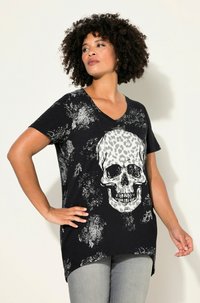 Angel of Style LEO TOTENKOPF V AUSSCHNITT HALBARM - Triko s potiskem - black