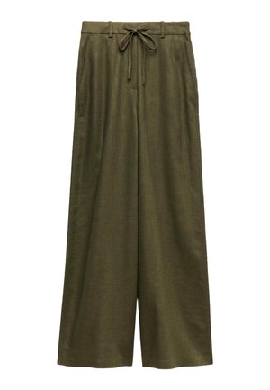 Marks & Spencer, TWILL DRAWSTRING WIDE LEG - Pantalones - hunter green