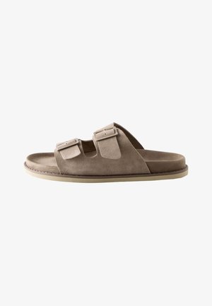 Next, REGULAR FIT - TWO BUCKLE TONAL - Ciabattine - stone