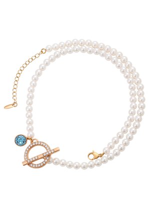 Colier - rose gold white