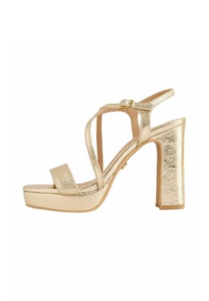 REGULAR FIT - MULTI STRAP - High heeled sandals - gold