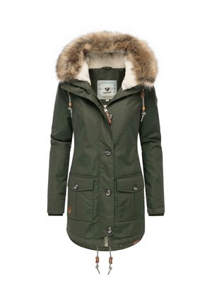 JANE - Wintermantel - dark olive