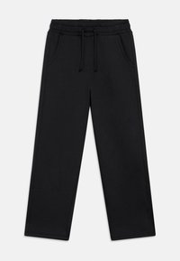 Sorte joggingbukser med elastik i taljen, snøredetalje og to sidelommer. Glat tekstur og lige ben design.