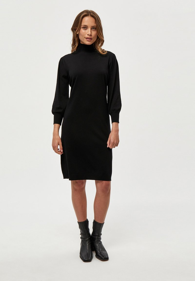 Minus MIMERSIN HIGHNECK KNIT DRESS - Shift dress - black - Zalando