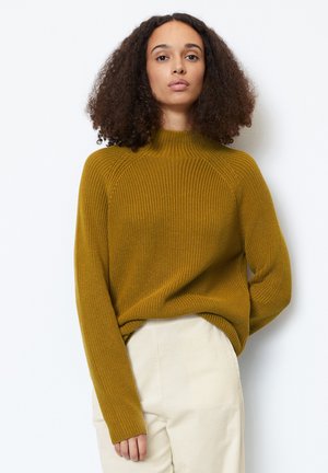 LONGSLEEVE STAND UP COLLAR - Jumper - deep curry