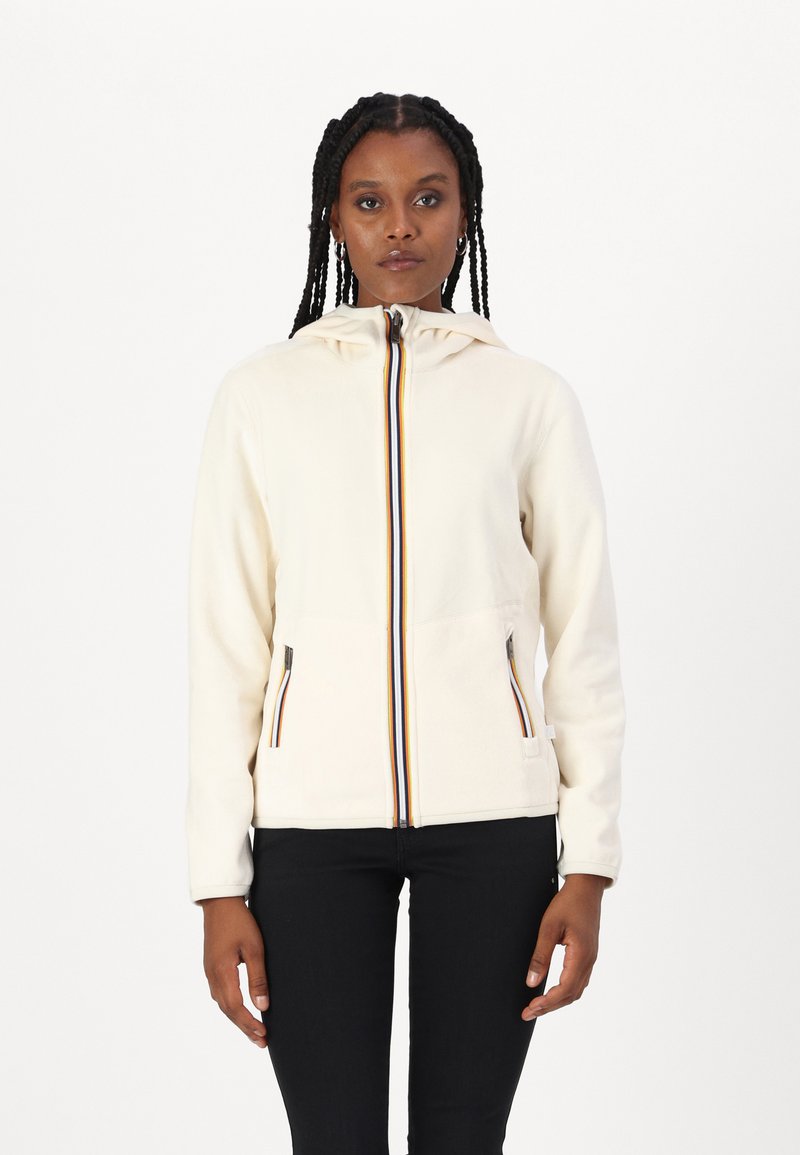 K-Way DOUBLE - Felpa con zip - white
