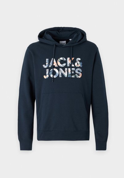 JJEBRYAN CORP LOGO HOOD - Sweat à capuche - sky captain