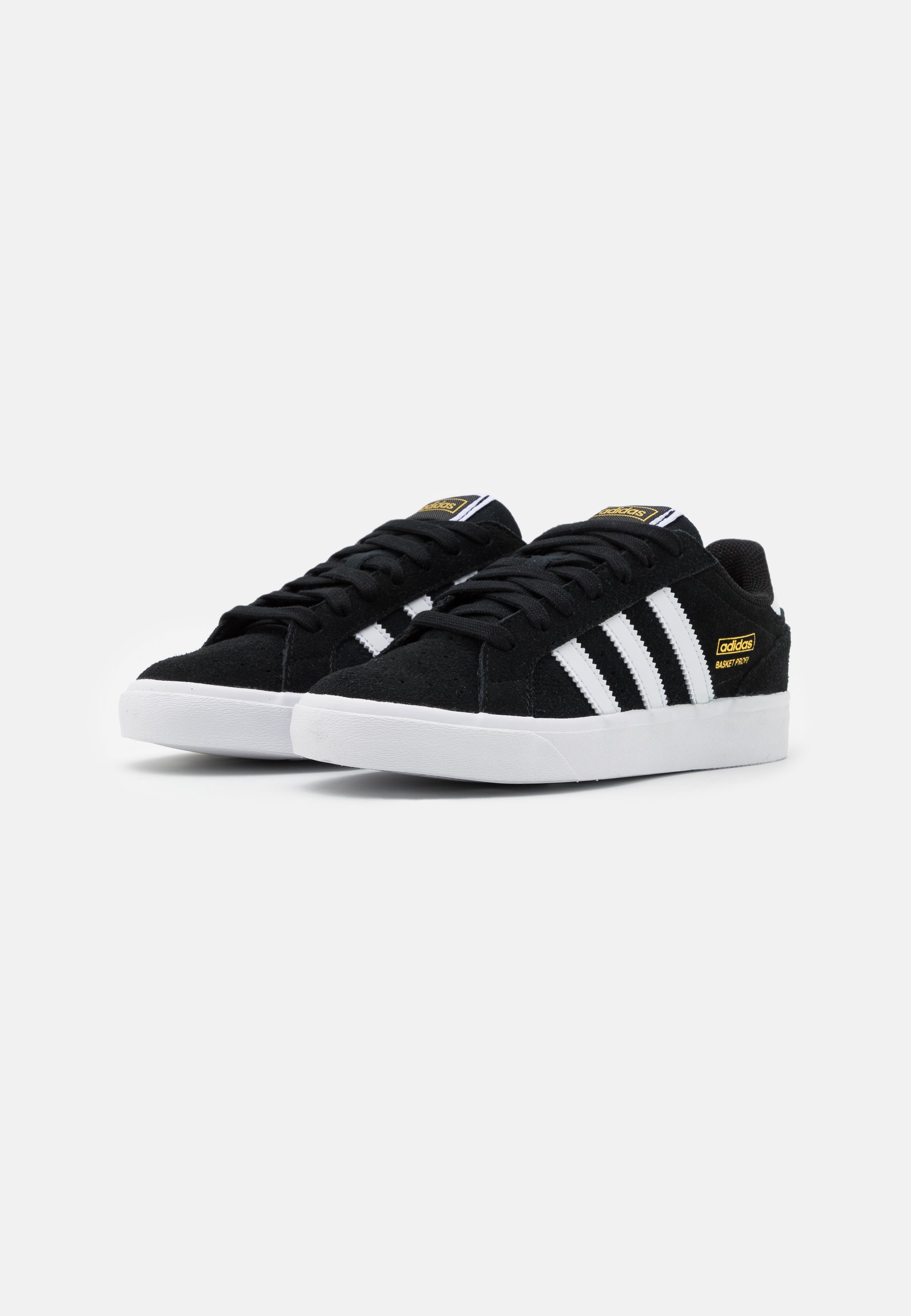 adidas Originals BASKET PROFI UNISEX - Trainers - core black/footwear  white/gold metallic/black - Zalando.co.uk