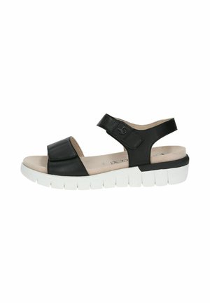 Plateausandalette - black nappa