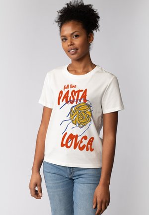 PASTA LOVER - T-shirt imprimé - off white