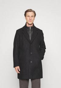 Antony Morato COAT RUPERT REGULAR FIT WITH PADDED TECHNO FABRIC AS CONTRAST - Cappotto corto - black