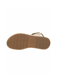 Sandal beige con suola in gomma caratterizzata da motivi di grip testurizzati. Design a doppia cinghia per una vestibilità sicura. Taglia contrassegnata come 37.