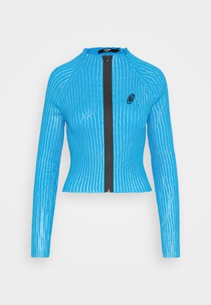 CARDIGAN WITH ZIP - Cardigan - blue