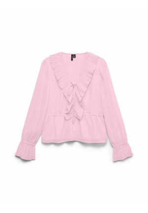 Vero Moda, PLISSÉ TOP VMDORA TOP - Blouse - pink-a-boo
