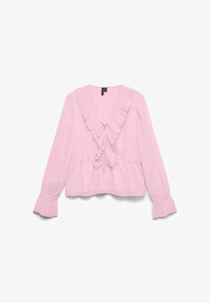 Vero Moda, PLISSÉ TOP VMDORA TOP - Bluza - pink-a-boo