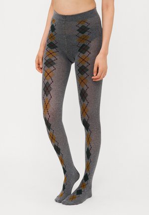 KRISTINA ARGYLE TIGHTS - Pančuchy - grey melange