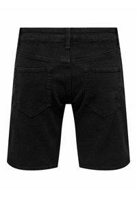 Only & Sons ONSWEFT NORMAL GESCHNITTEN - Kratke hlače od trapera - black denim