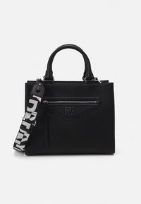 DKNY POINT TOTE - Borsa a mano - black/silver