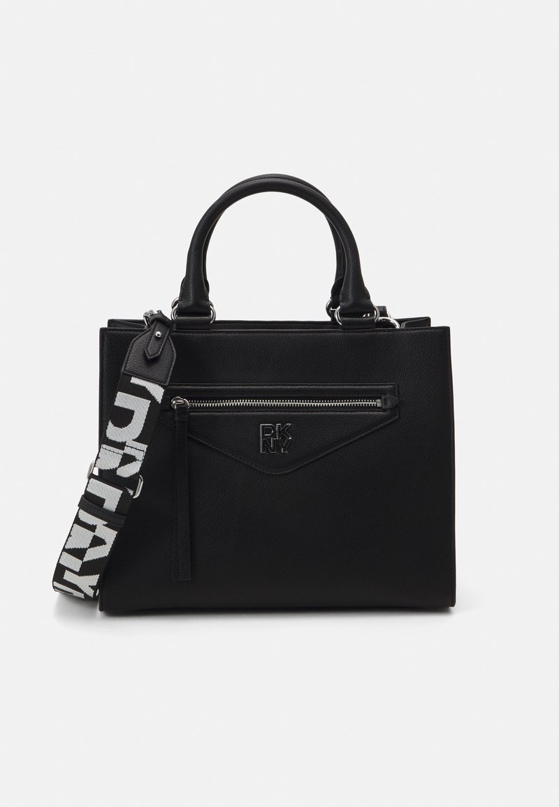 DKNY POINT TOTE - Borsa a mano - black/silver